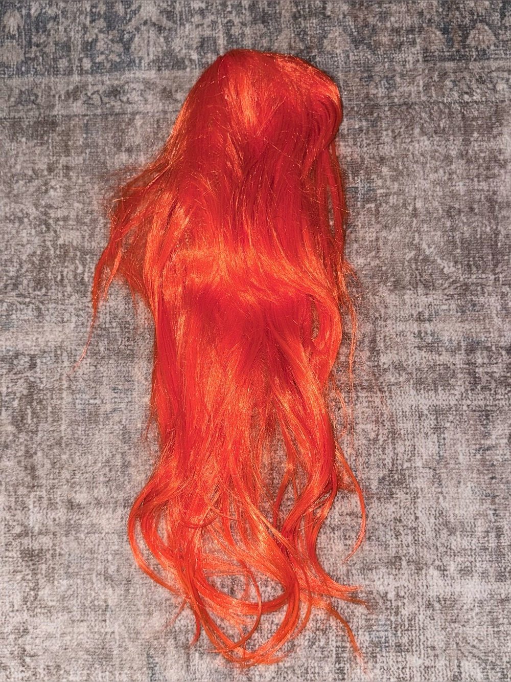 Vibrant Orange Long Wavy Women’s Hairpiece Wig